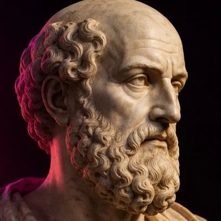 Busto de mármore de Hipócrates