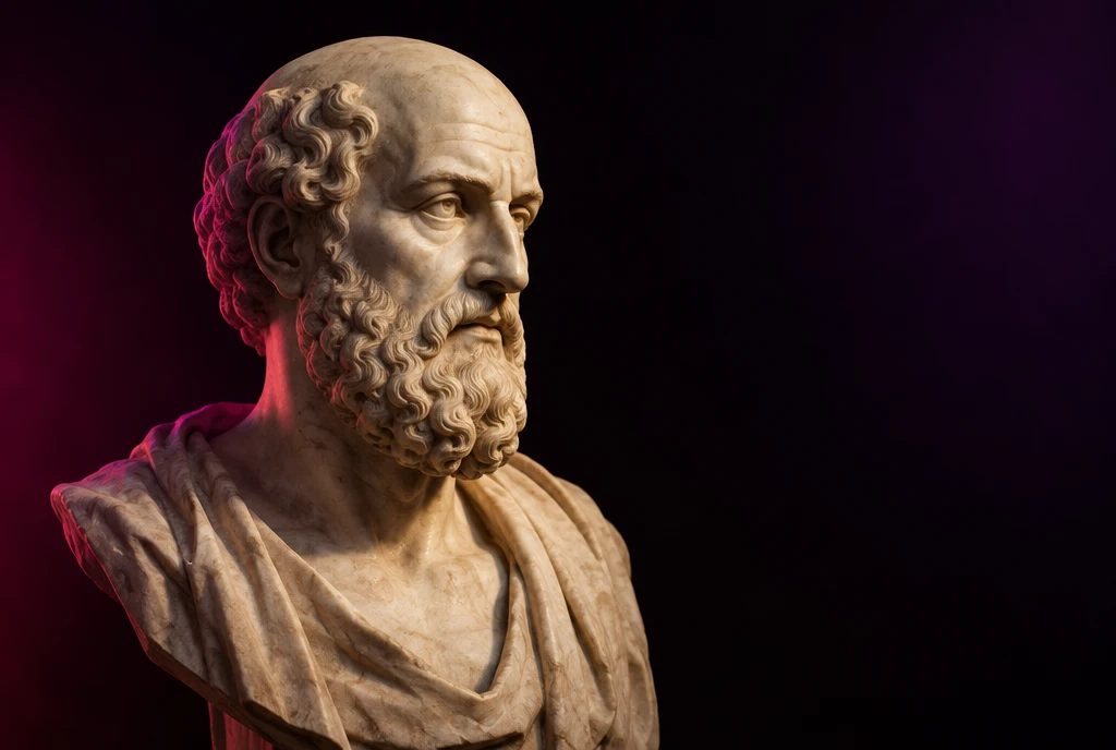 Busto de mármore de Hipócrates